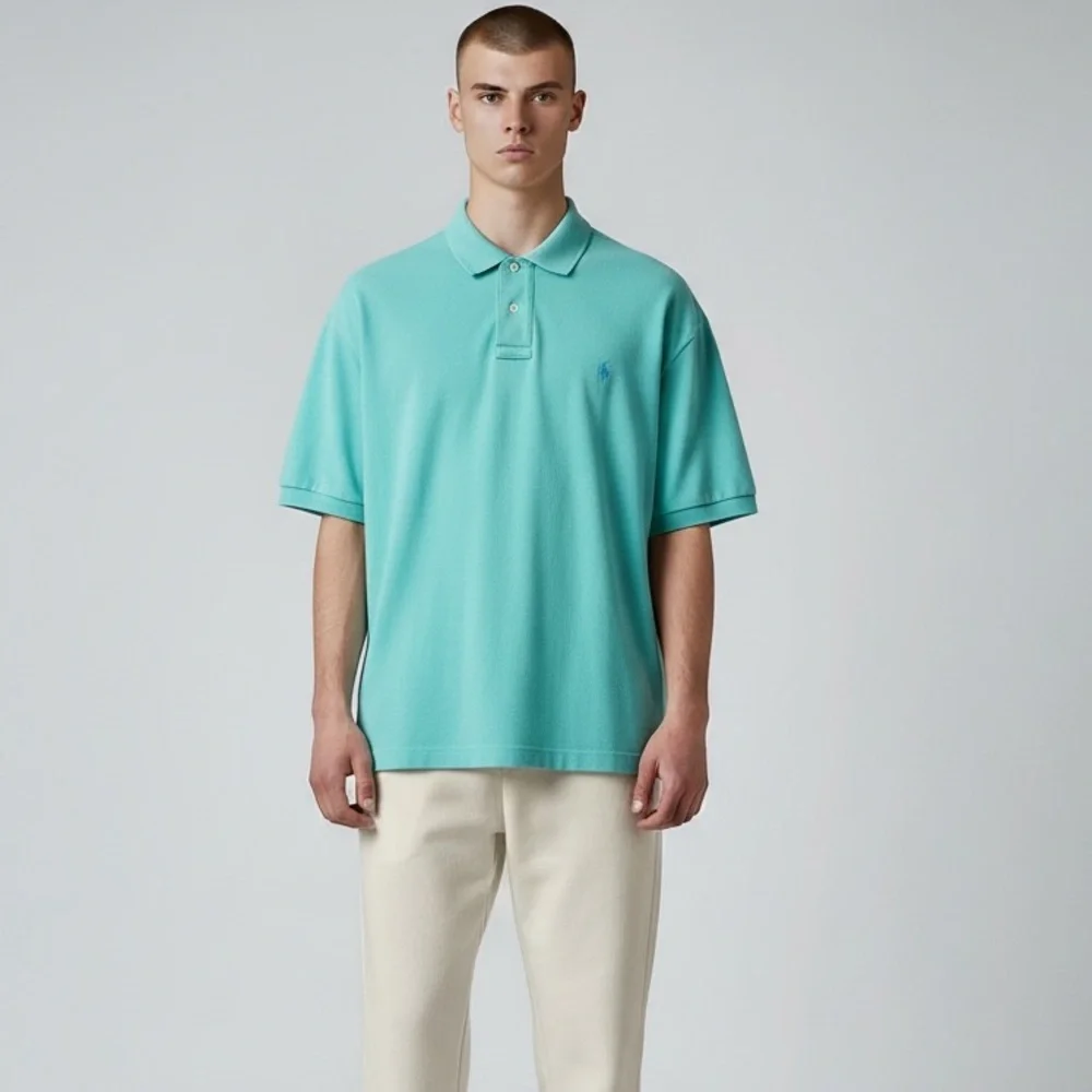 Polo Ralph Lauren Men’s Teal Polo Shirt‎ Short Sleeve Size Large Classic